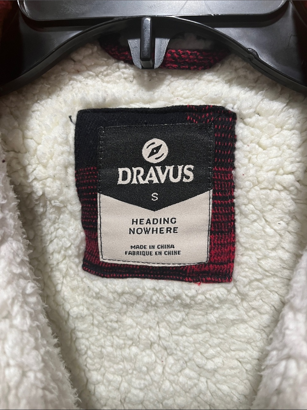 Dravus Women's Red & Black Plaid Sherpa-Lined Utility Jacket - Picture 2 of 5